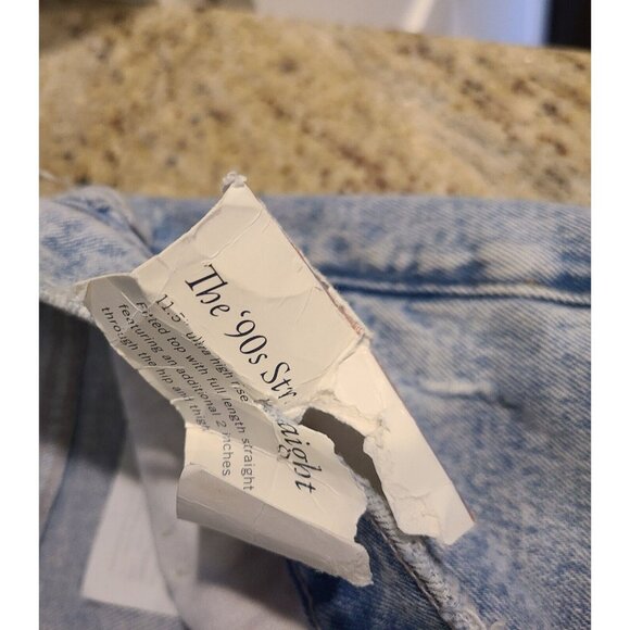 Abercrombie & Fitch The 90s Straight Ultra High Rise Jeans Crossover Size 37/24L - Picture 10 of 16